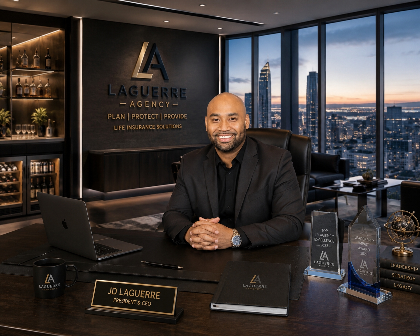 JD at the office